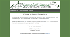 Desktop Screenshot of campbellspringsfarm.com