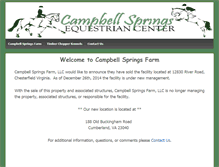Tablet Screenshot of campbellspringsfarm.com